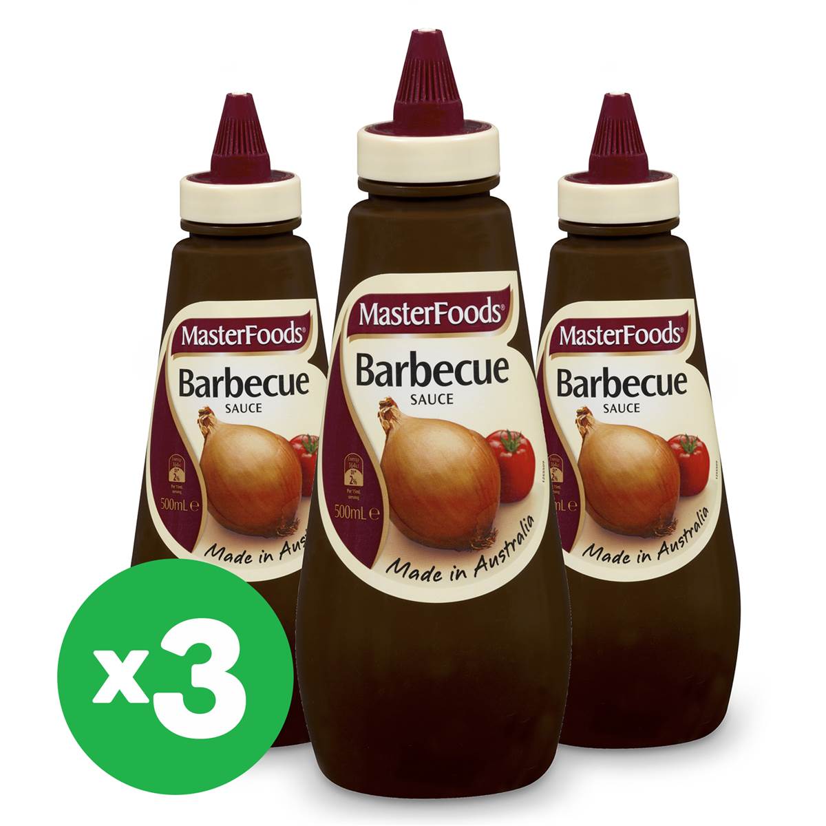 Masterfoods Bbq Sauce 500ml X3 Bundle