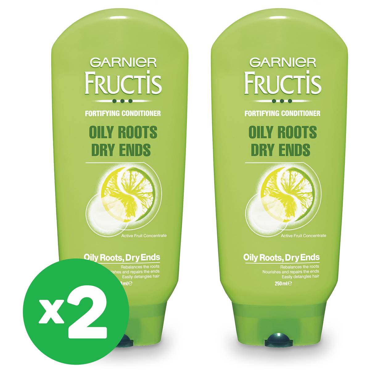 Garnier Fructis Conditioner Oily Roots Dry Ends 250ml X2 Bundle Woolworths