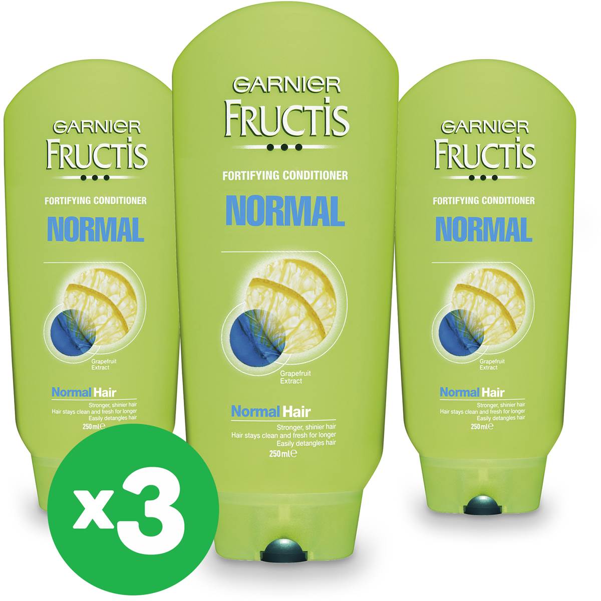 Garnier Fructis Conditioner Normal Hair 250ml X3 Bundle