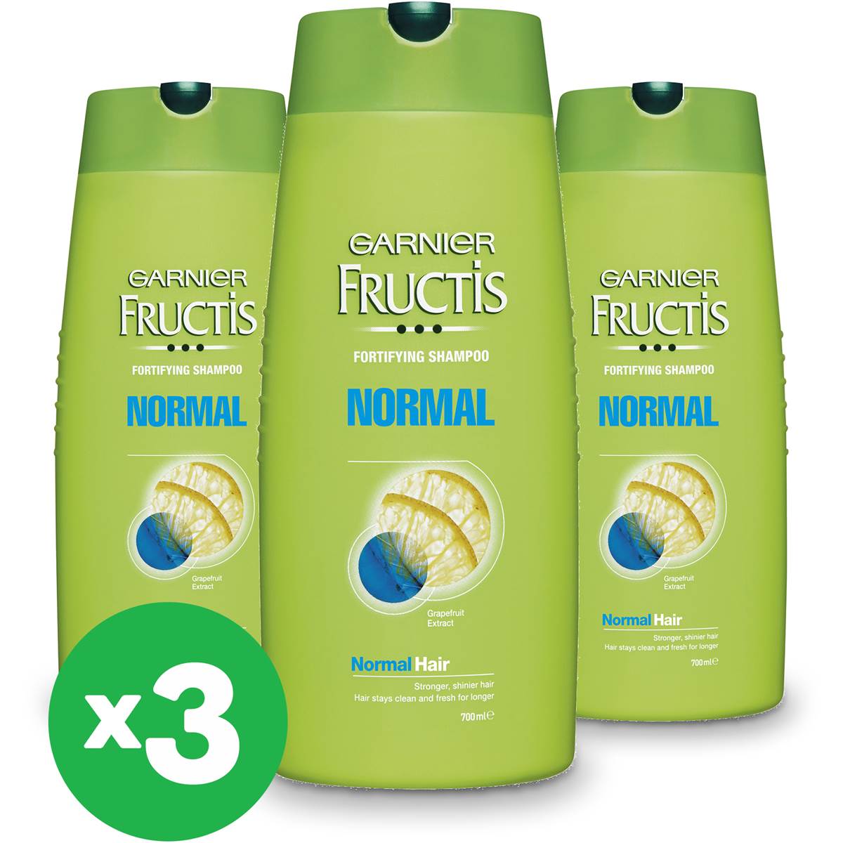 Garnier Fructis Shampoo Normal 700ml X3 Bundle