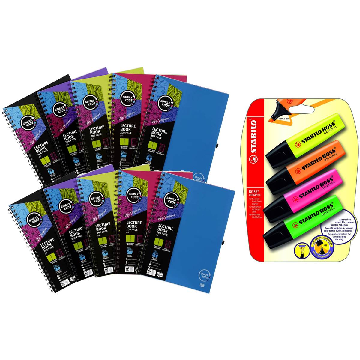 Lecture Book And Highlighter Bundle