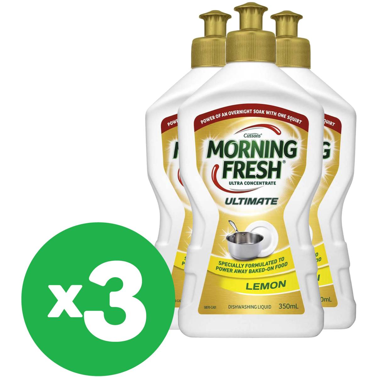 Morning Fresh Bulk Buy Lemon 350ml X3 Bundle