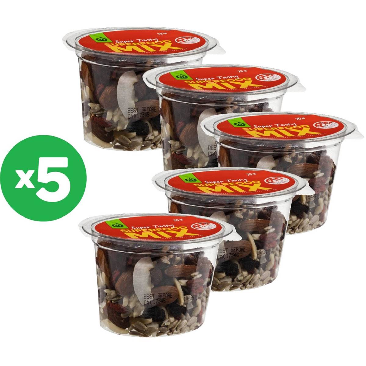 Woolworths Superfood Mix 70g X5 Bundle