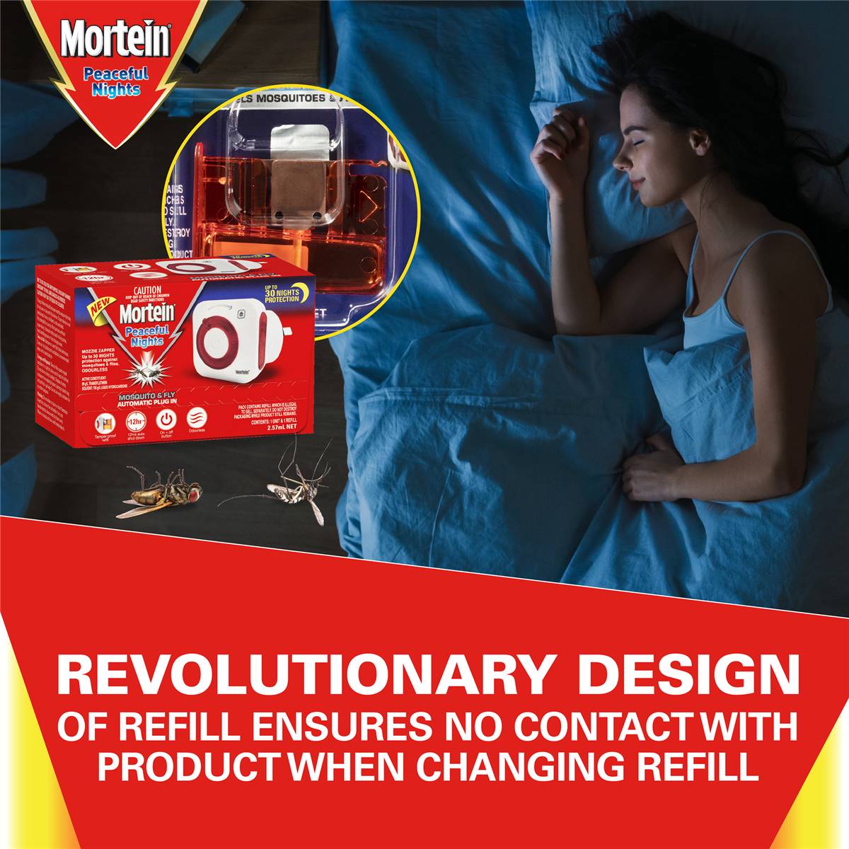 Mortein Peaceful Nights Automatic Plug In Fly & Mosquito Repellent 2