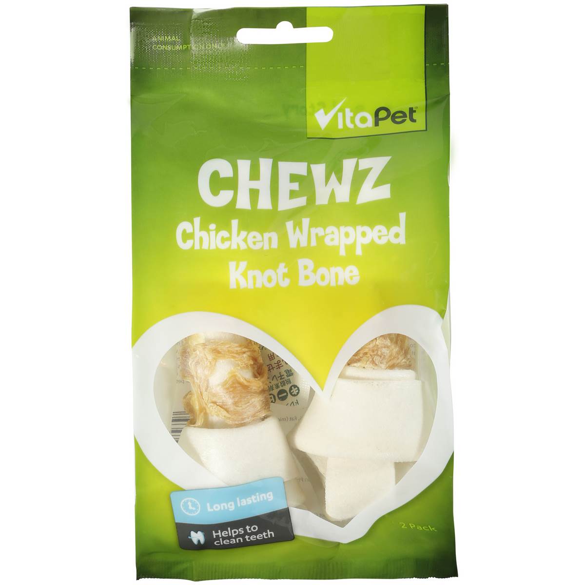 Vitapet Chewz Chicken Wrapped Knot Bone 2pk Woolworths