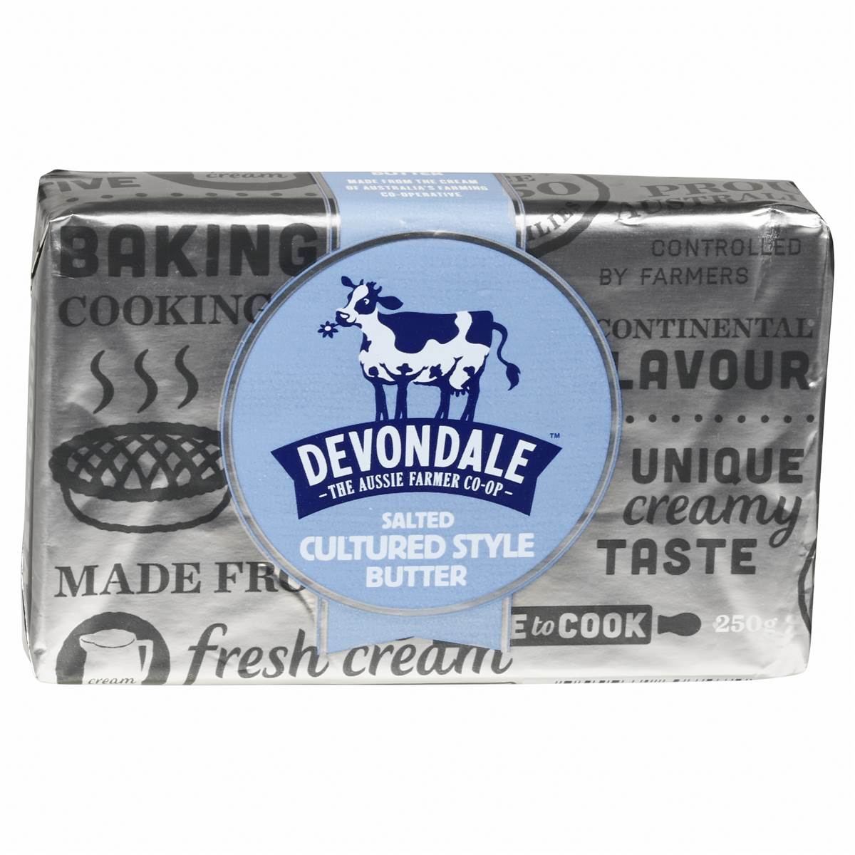 Devondale Cultured Style Salted Butter 250g Woolworths
