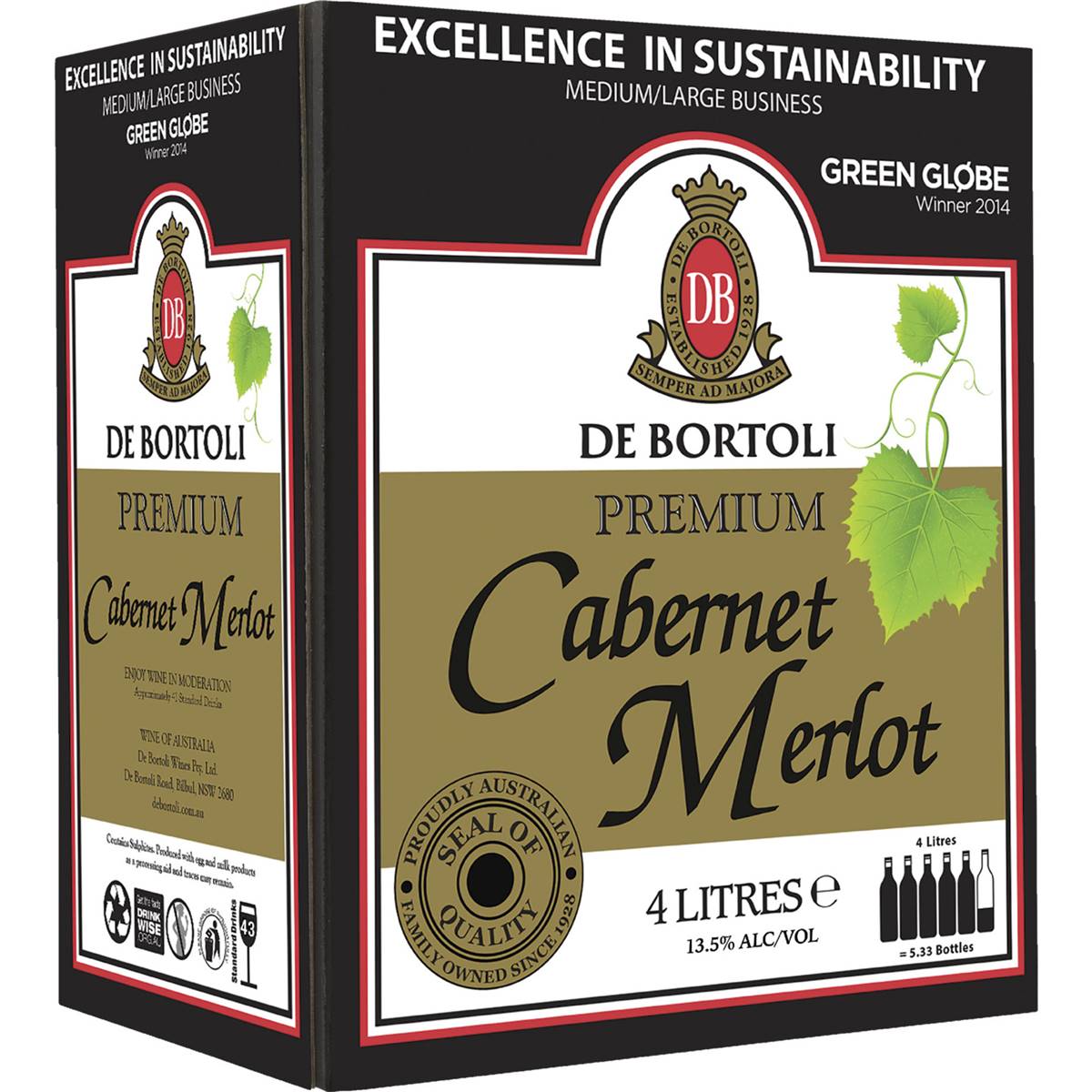 De Bortoli Premium Cask Wine Merlot 4l Woolworths