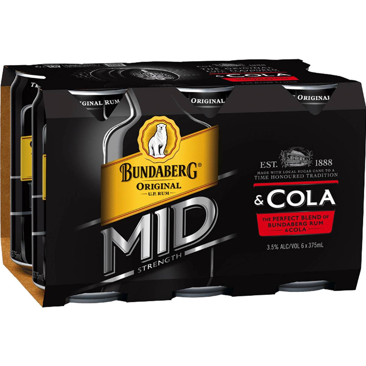 Bundaberg Rum & Cola Mid 3.5% Can