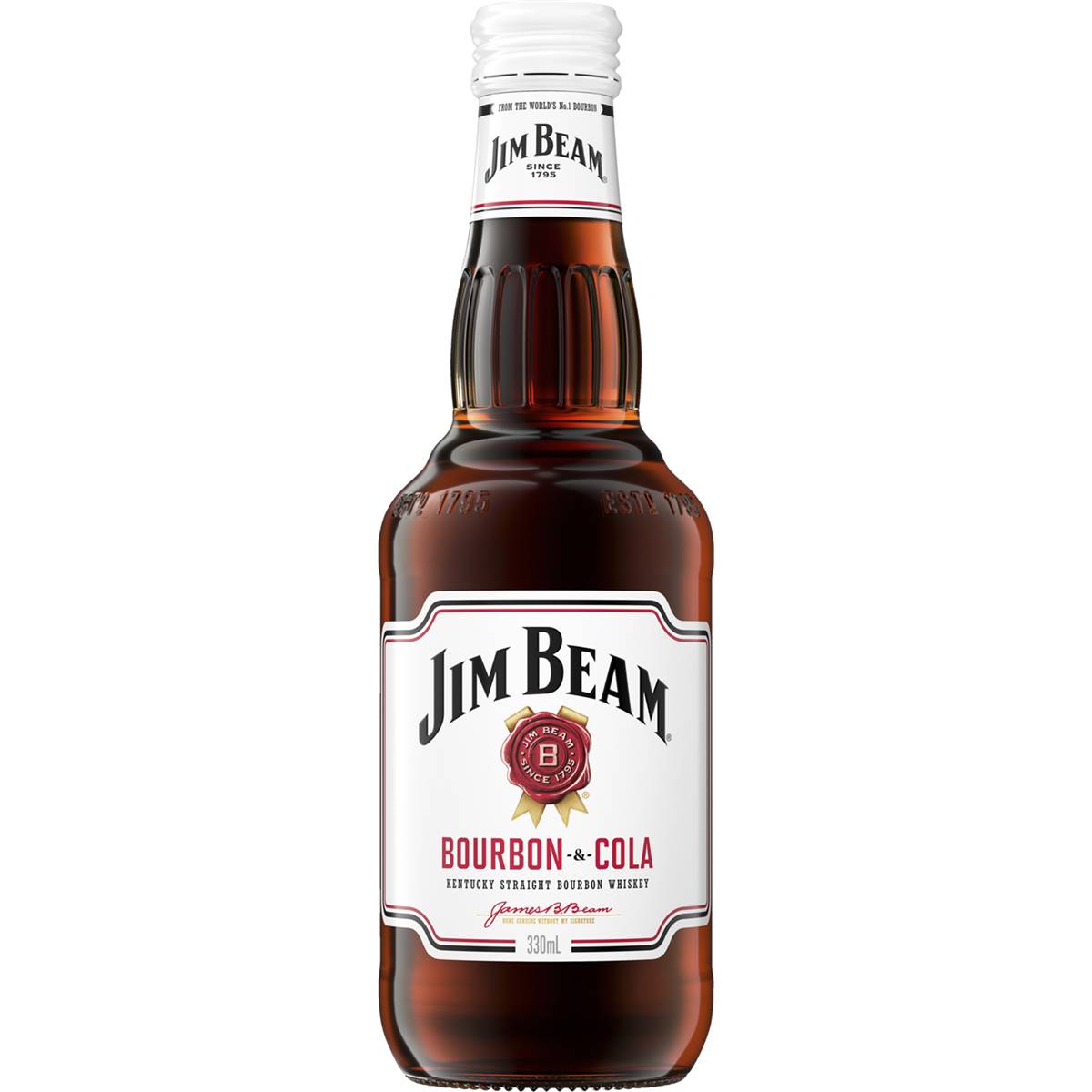 Jim Beam White Label & Cola Case 330ml X 24 Pack | Woolworths