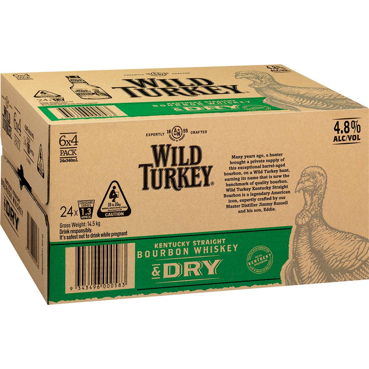Wild Turkey Bourbon & Dry Bottles