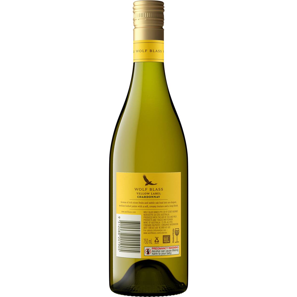 Wolf Blass Yellow Label Chardonnay 750ml Woolworths