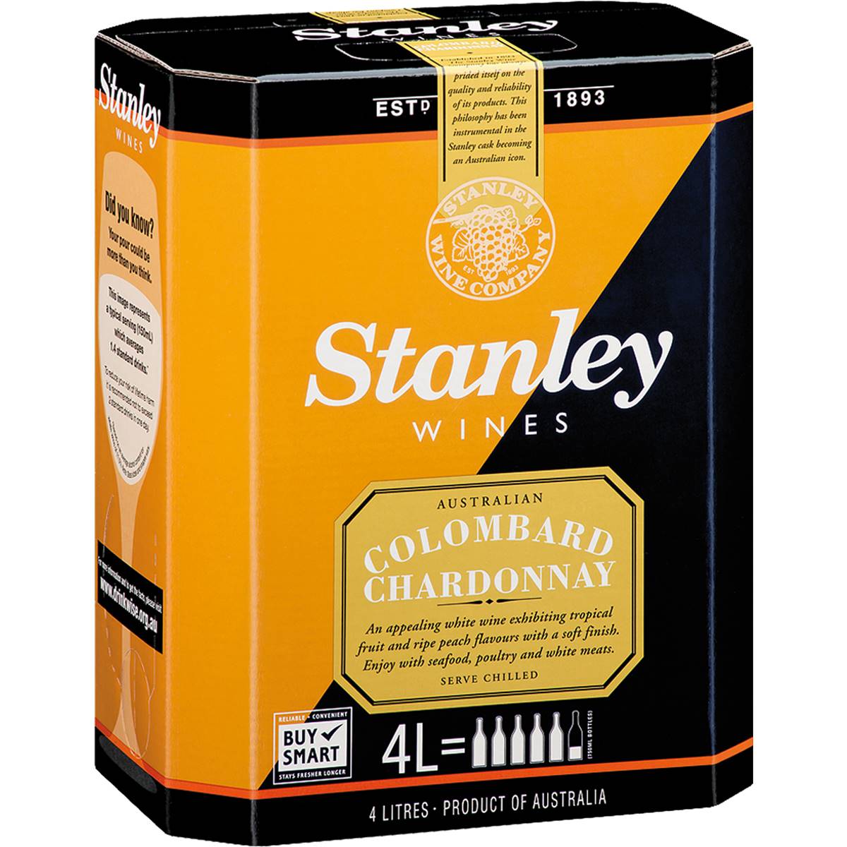 Stanley Cask Wine Colombard Chardonnay 4l | Woolworths