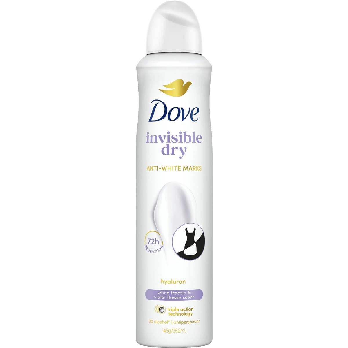 Dove Women Advanced 72hr Deodorant Aerosol Invisible 250mL