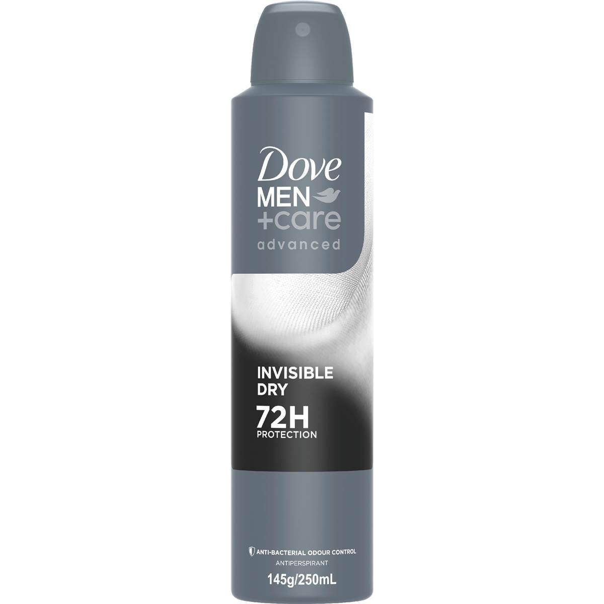Dove Men+Care Advanced 72hr Deodorant Aerosol Invisible Dry 250mL