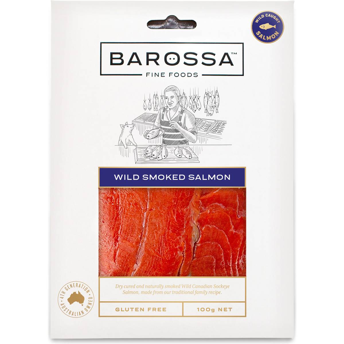 Barossa Fine Foods Wild Smoked Salmon 100g
