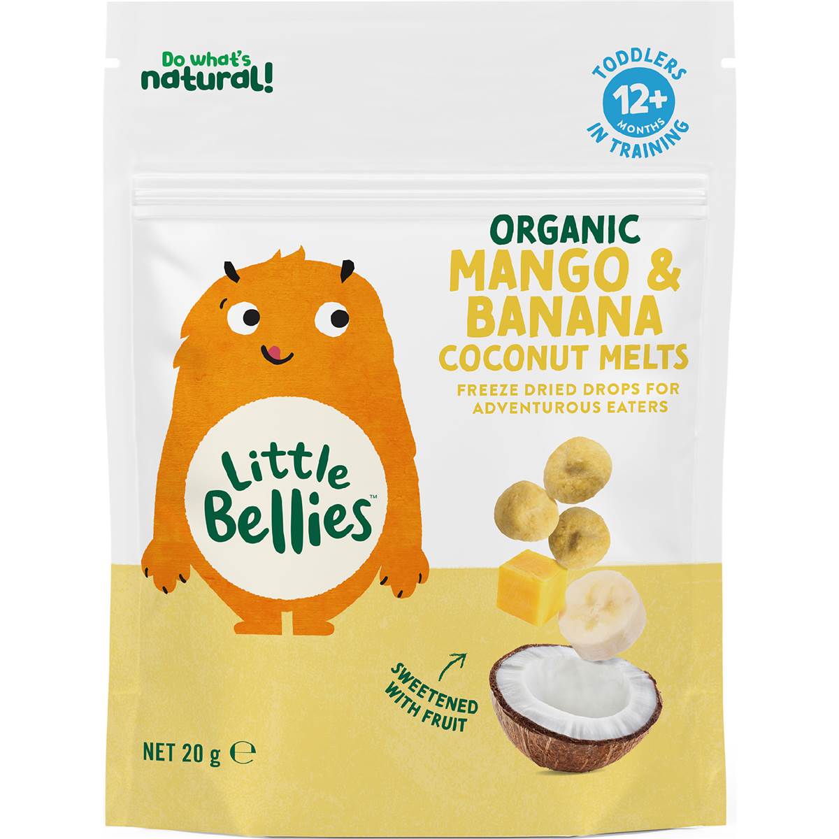 Little Bellies Coconut Melts Mango & Banana 20g