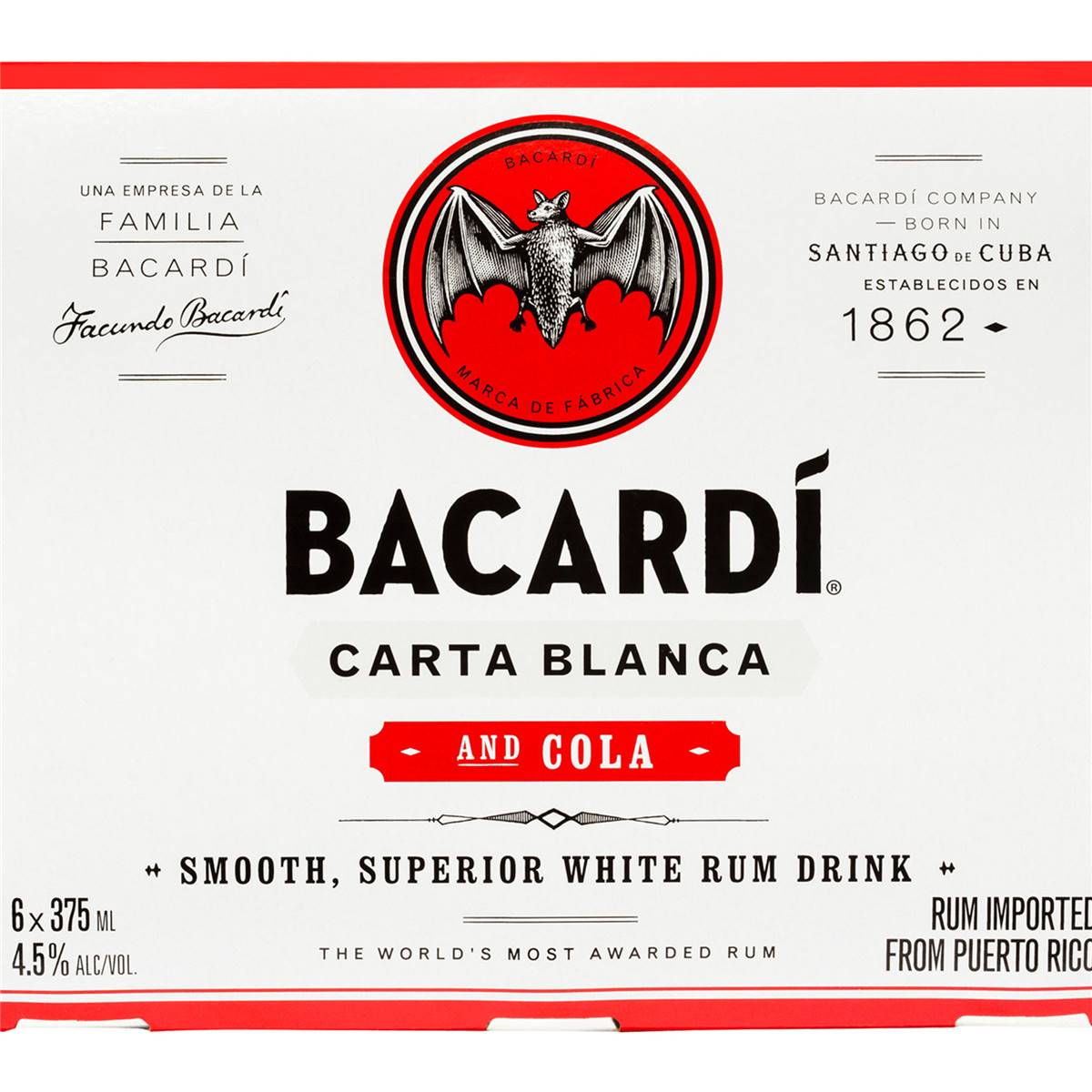 Bacardi Rum & Cola Cans