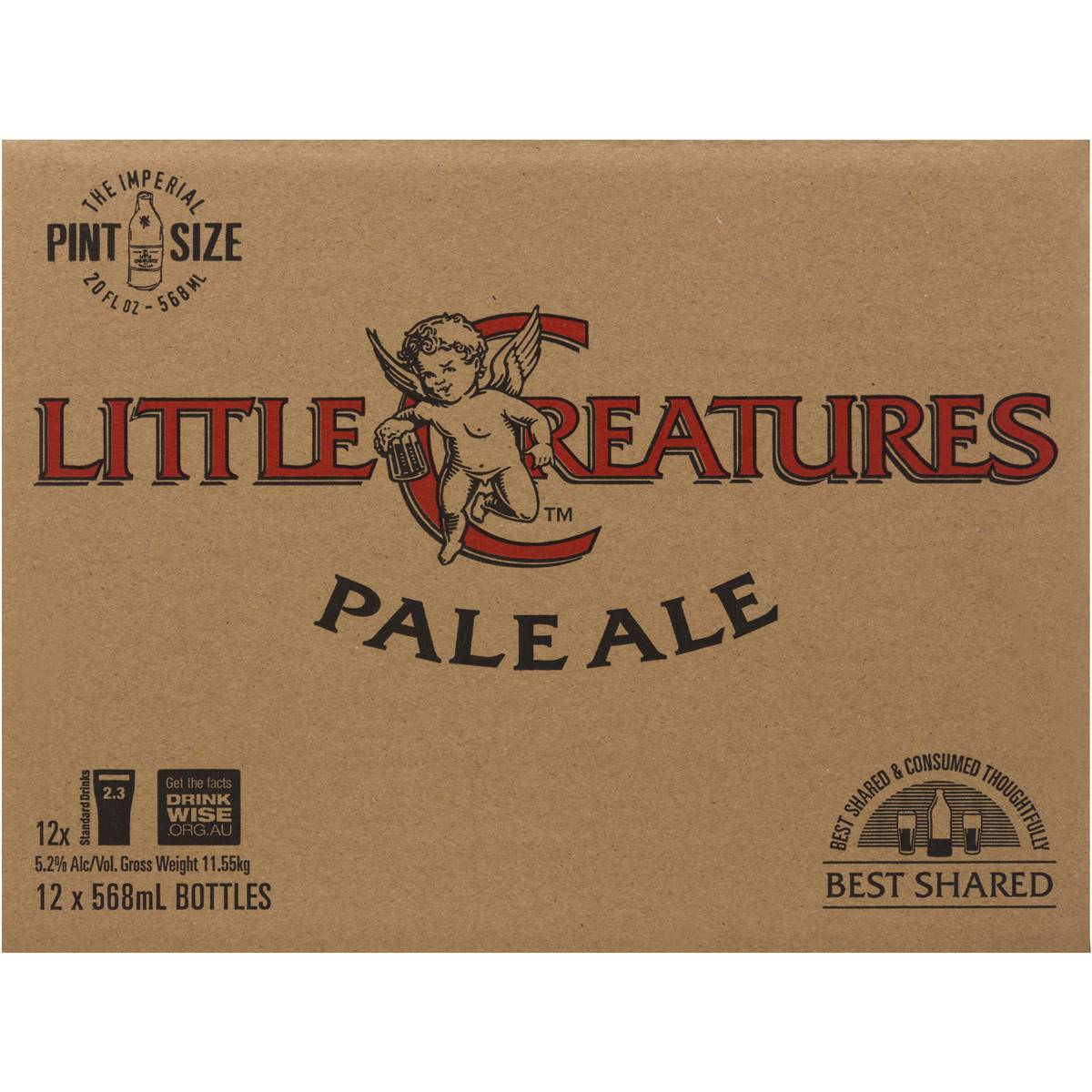 Little Creatures Pale Ale Bottles 568ml X 12 Pack Woolworths