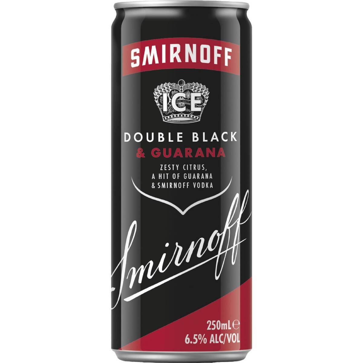 Smirnoff Ice Double Black Vodka & Guarana Can