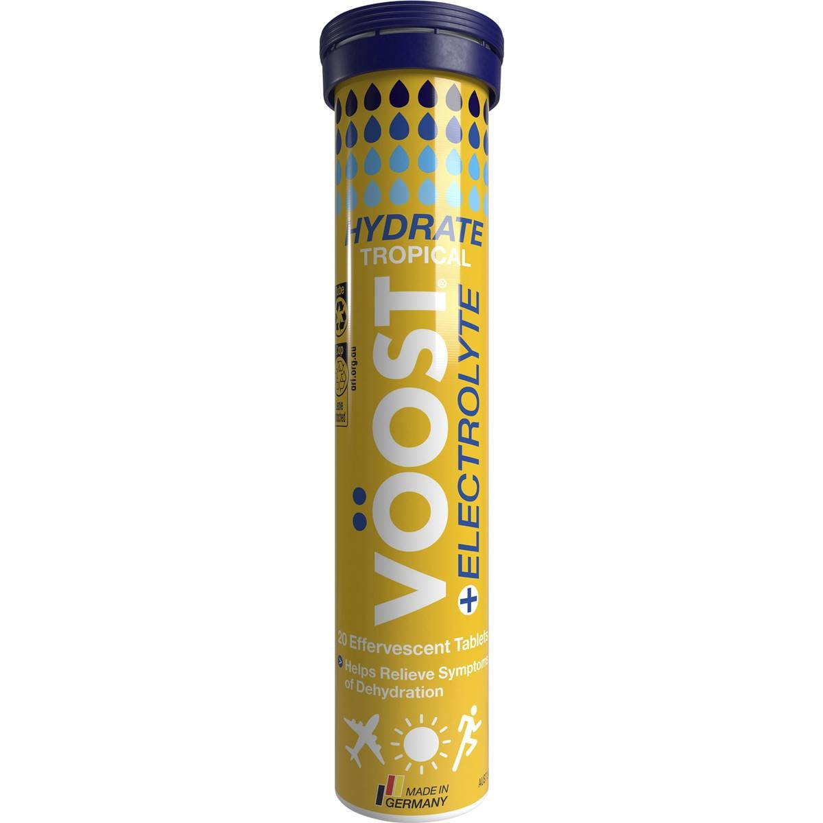 VOOST Effervescent Hydrate + Electrolyte Tropical Tablets 20 pack
