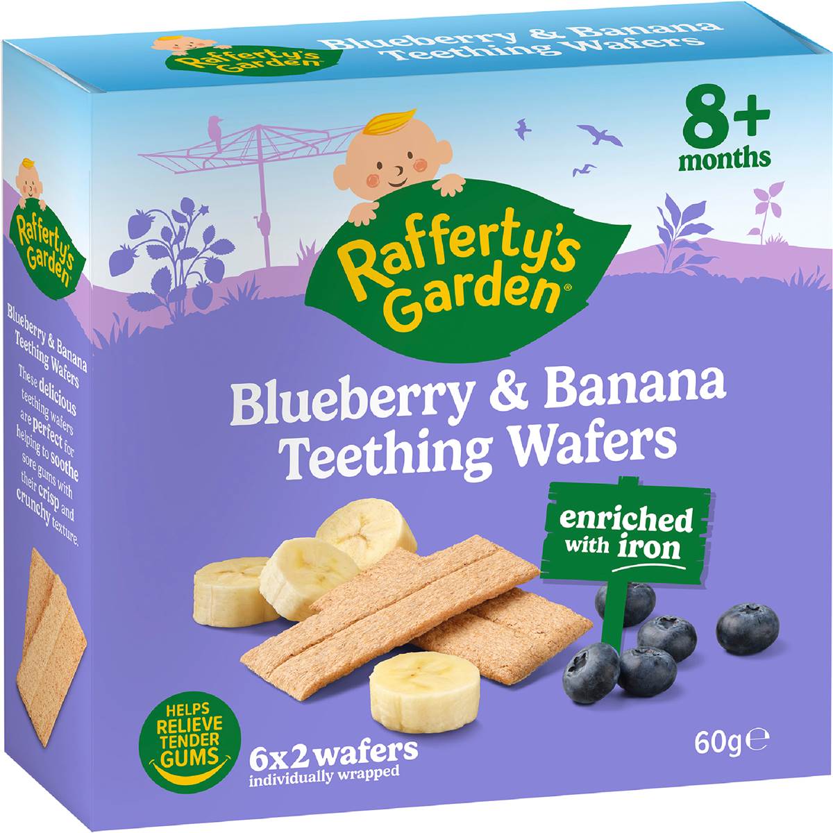 Rafferty's Garden Blueberry & Banana Teething Wafers 60g