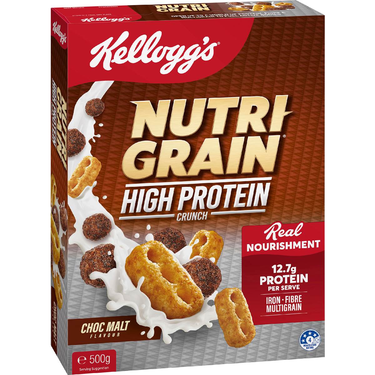 Kellogg's Nutri Grain High Protein Crunch Choc Malt Cereal