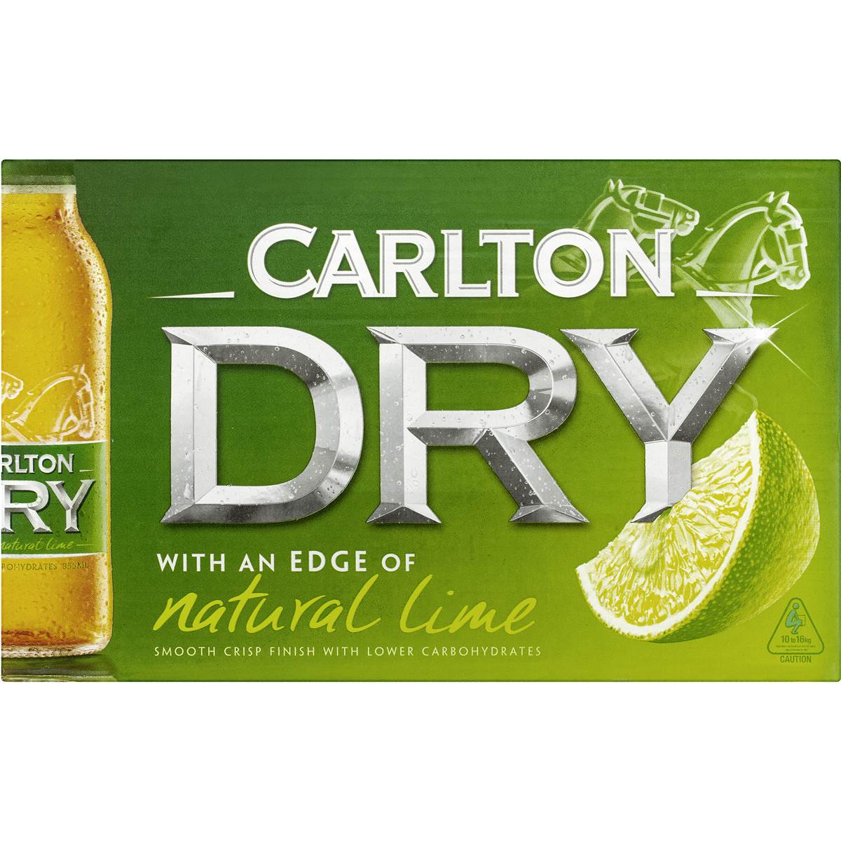 Carlton Dry Low Carb Fusion Lime Bottles 24x355ml case Woolworths
