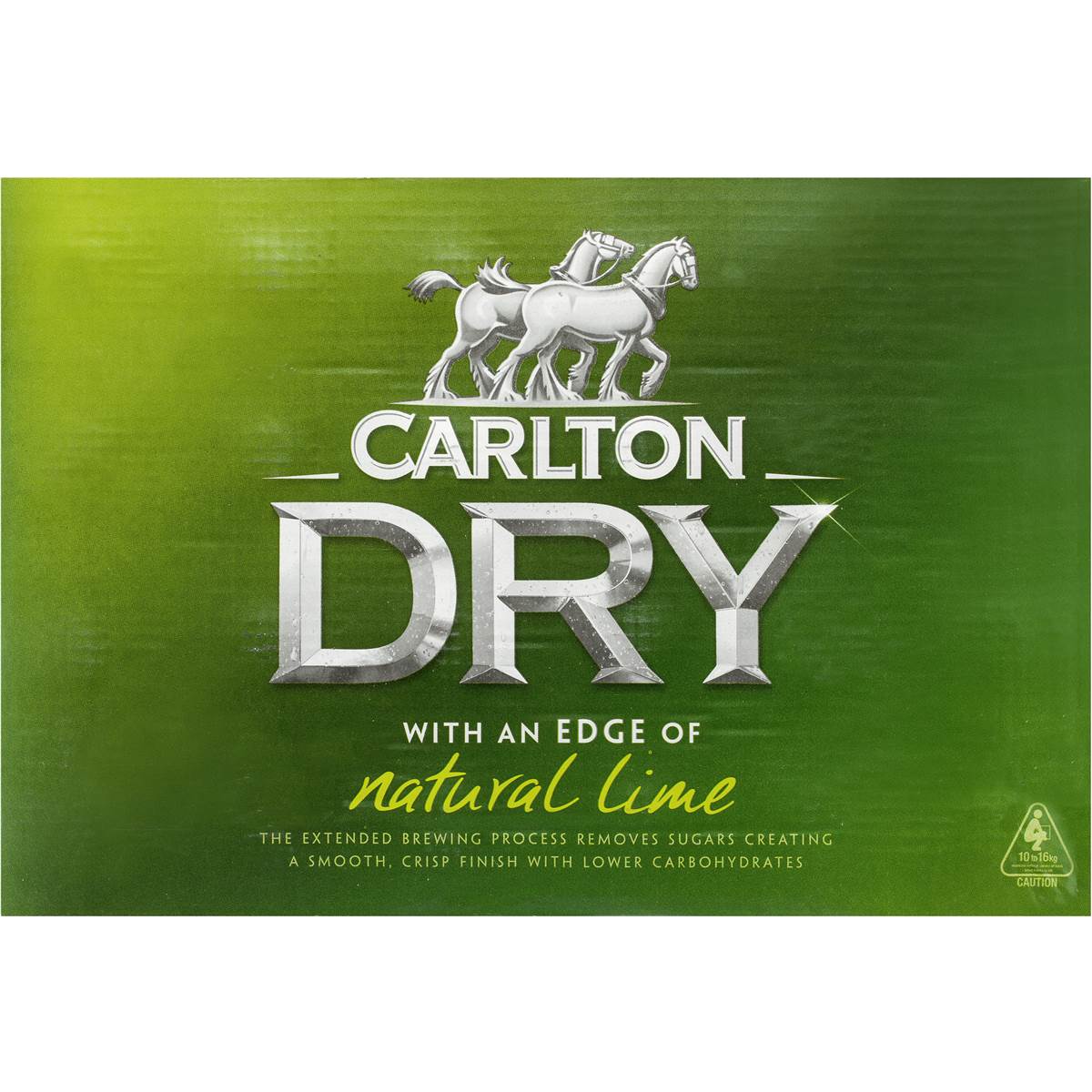 Carlton Dry Low Carb Fusion Lime Bottles 24x355ml case Woolworths