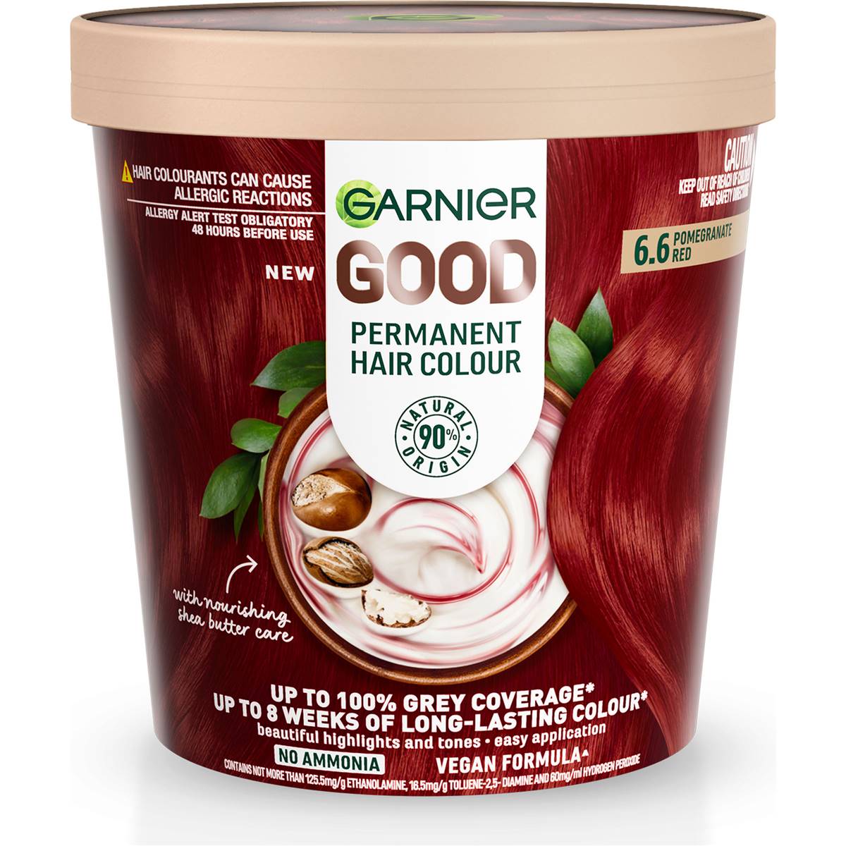 Garnier Good Permanent Hair Colour 6.6 Pomegranate Red each