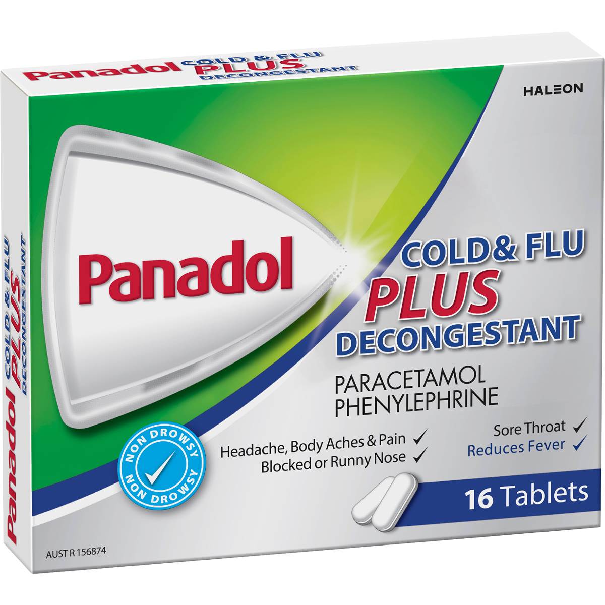 Panadol Cold & Flu Plus Decongestant Paracetamol 500mg 16 pack
