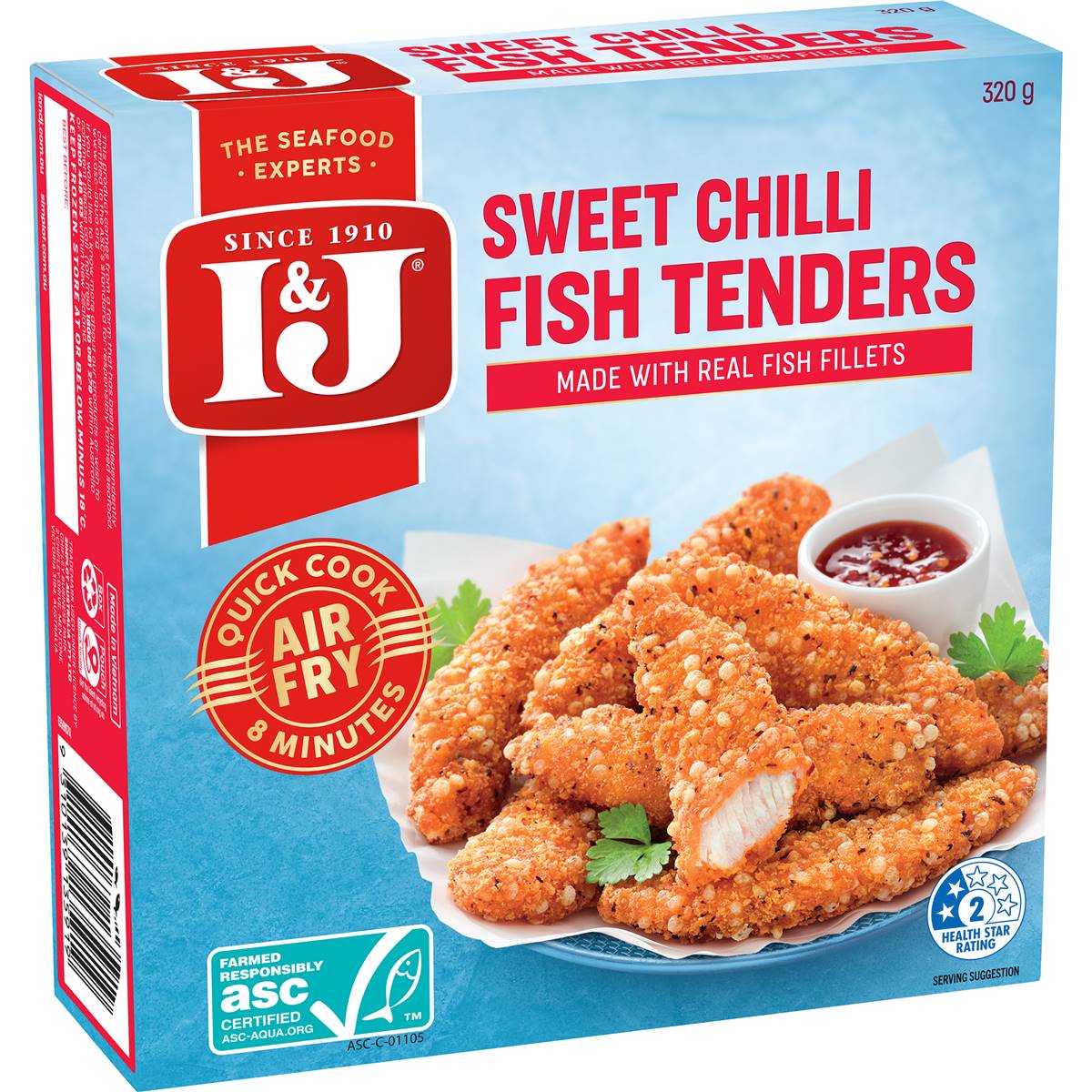 I&J Sweet Chilli Fish Tenders Crumbed With Real Fillets 320g