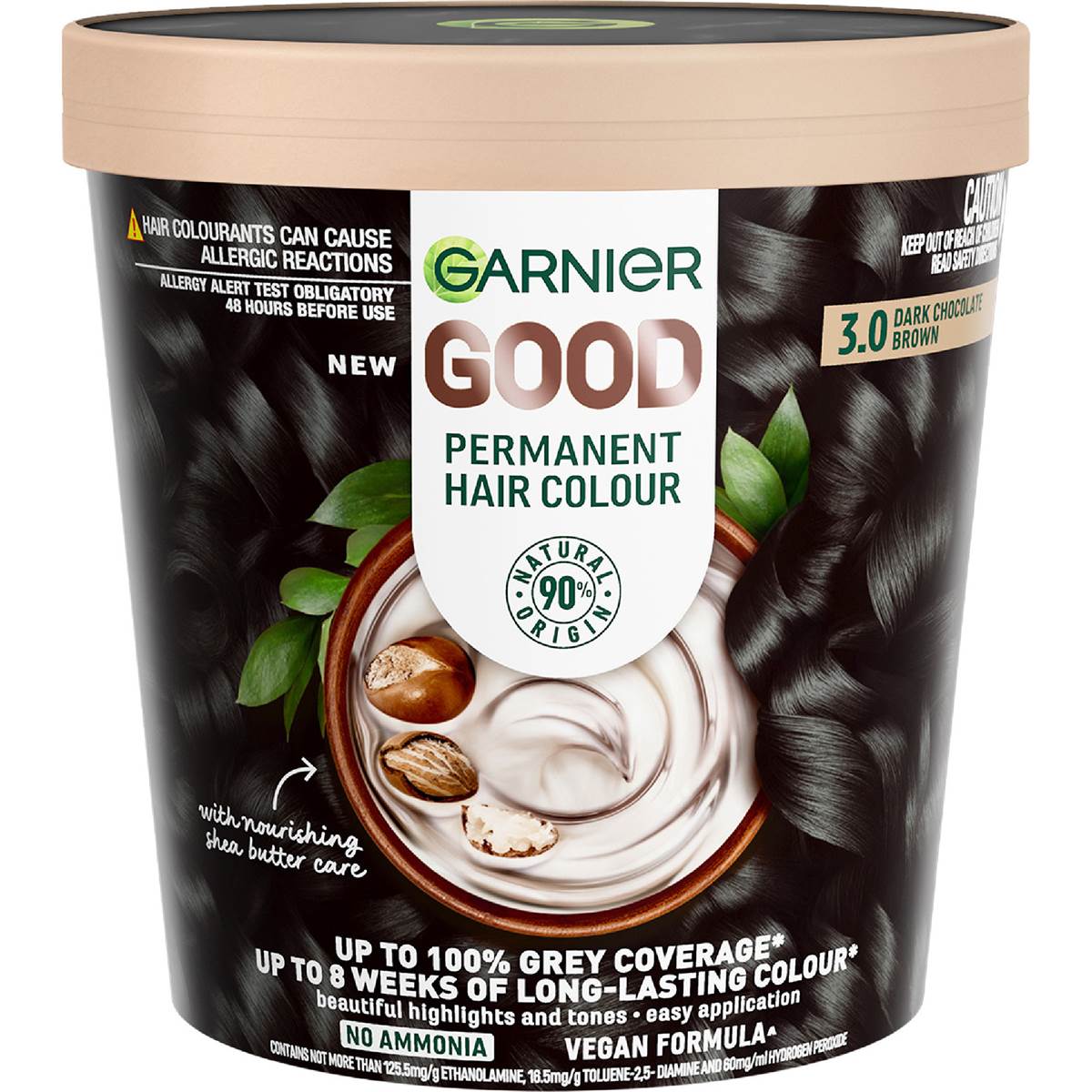 Garnier Good Permanent Hair Colour 3.0 Dark Chocolate Brown each