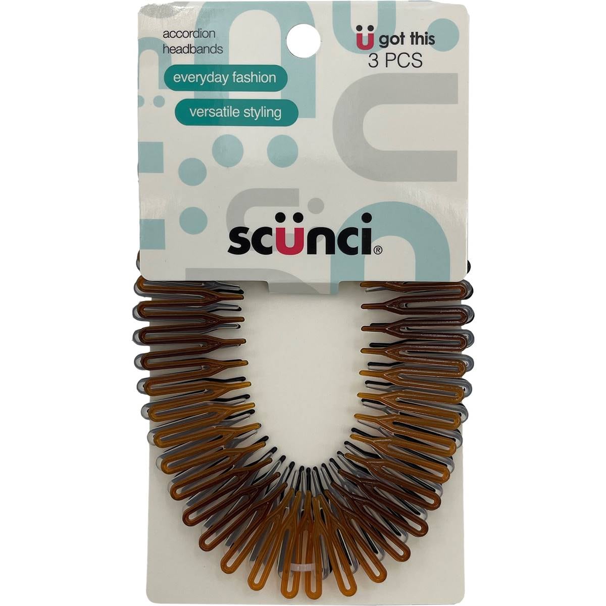 Scunci Accordian Headband 3 pack
