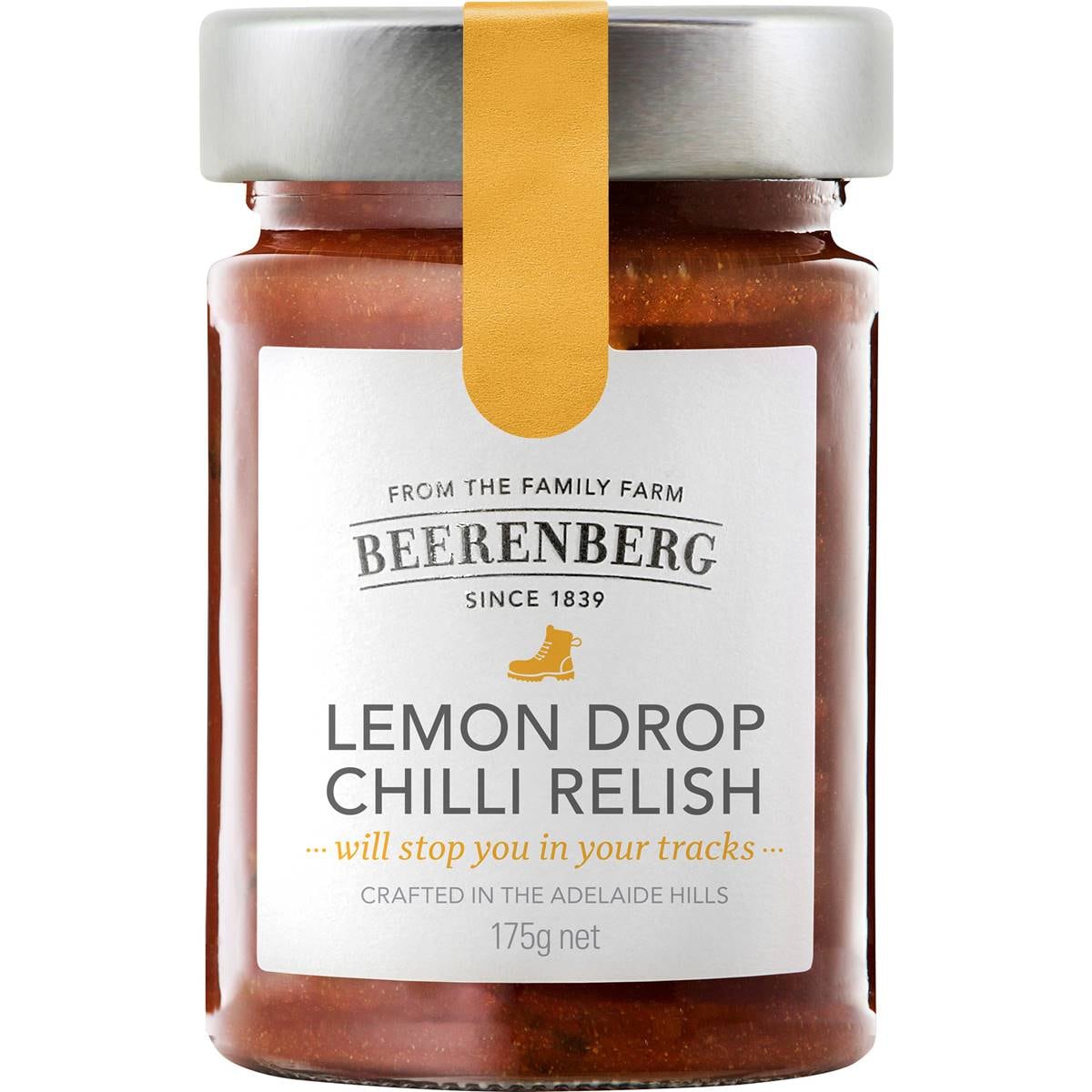 Beerenberg Lemon Drop Chilli Relish 175g