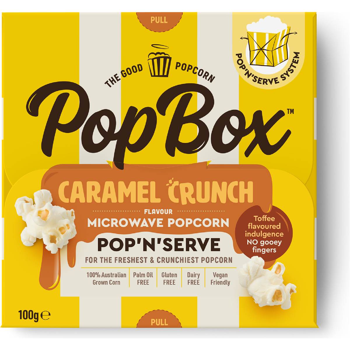 Pop Box Microwave Popcorn Caramel Crunch Flavour 100g