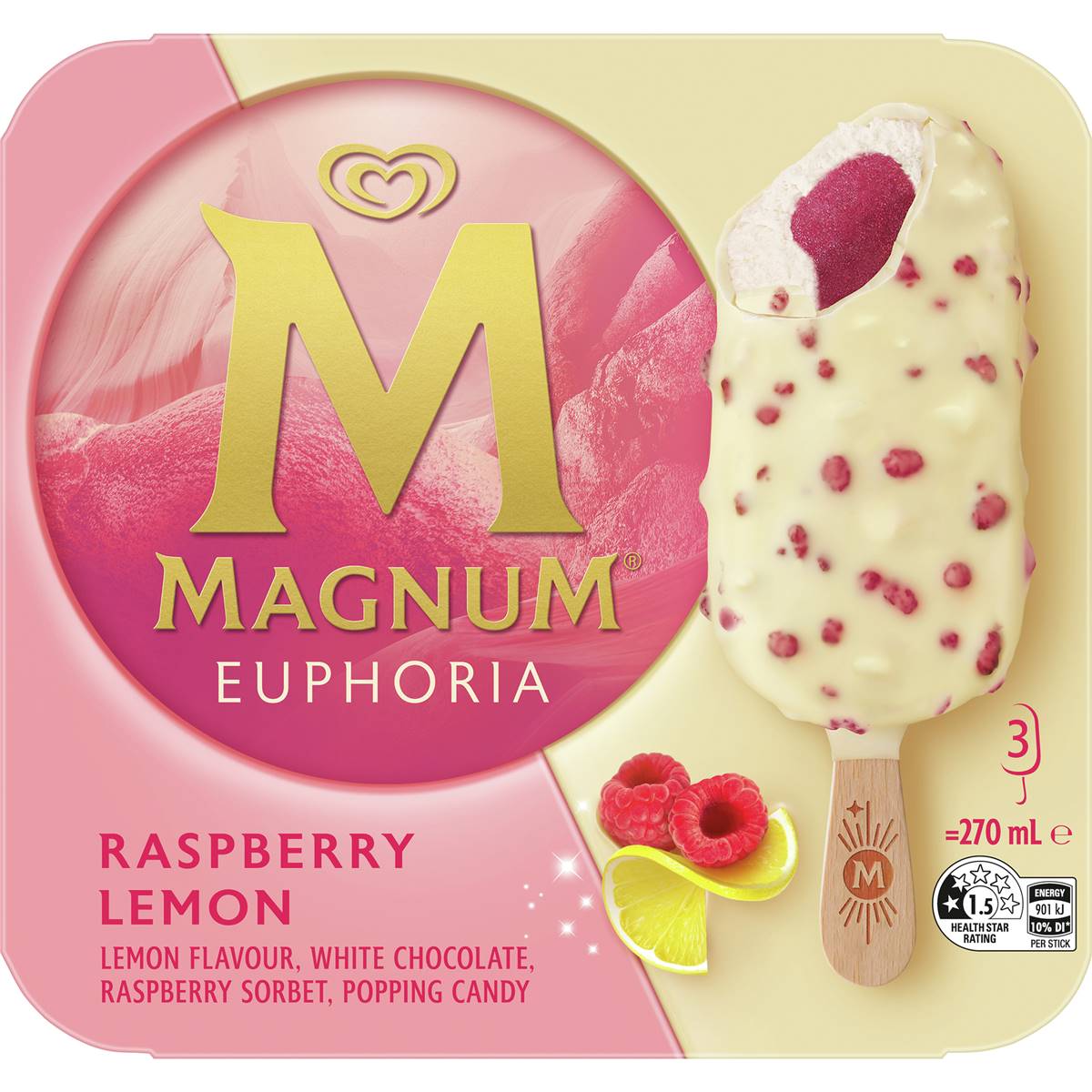 Magnum Euphoria Raspberry Lemon Sticks 3 pack