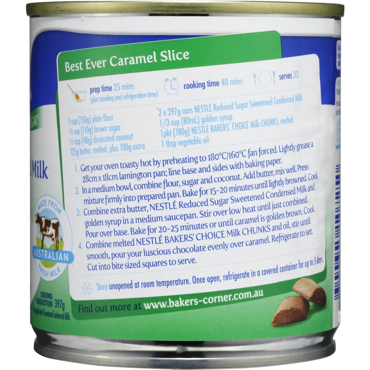 Nestle Sweetened Condensed Milk Reduced Sugar 397g Woolworths