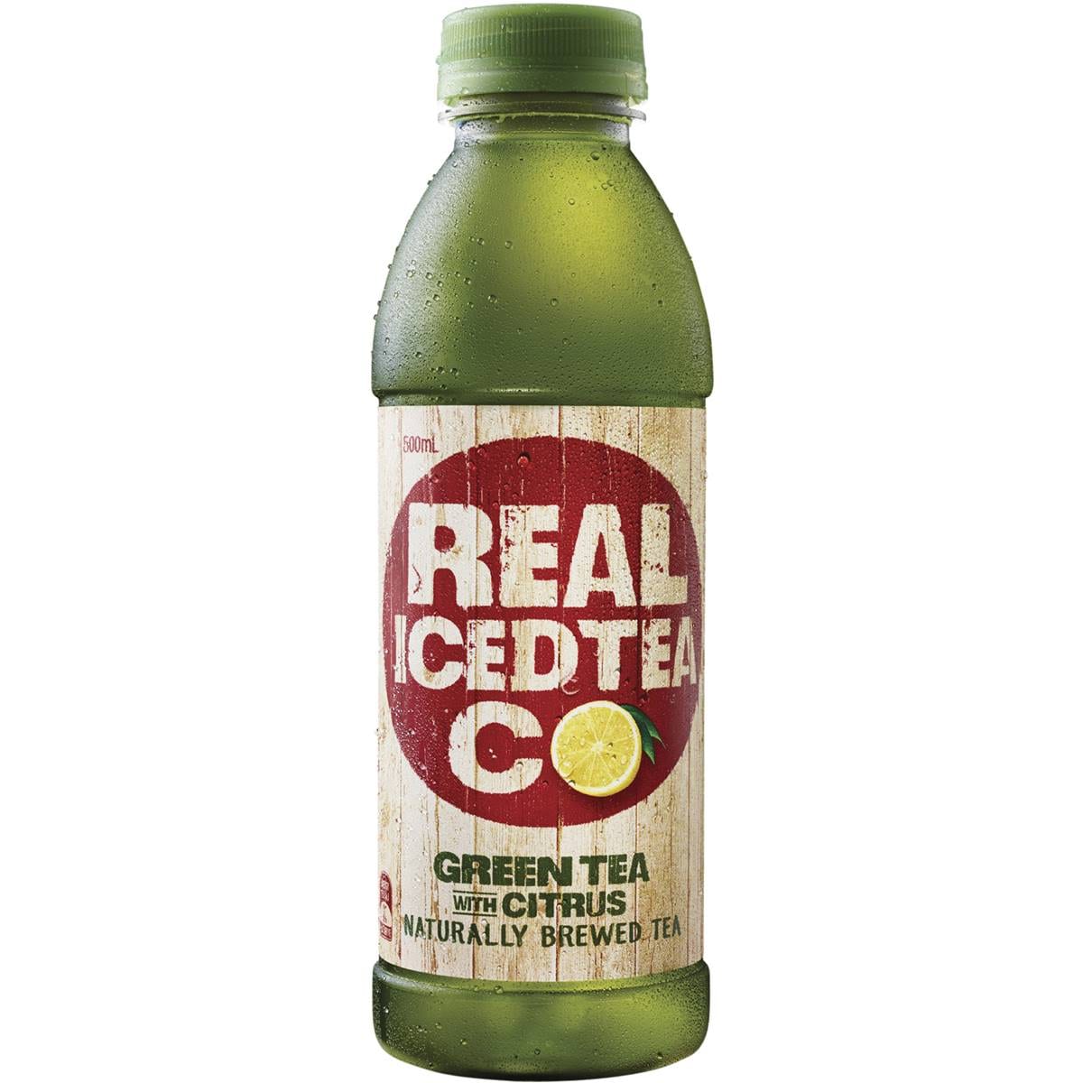 Real Iced Tea Co Green Tea Citrus Bottle 500ml Woolworths