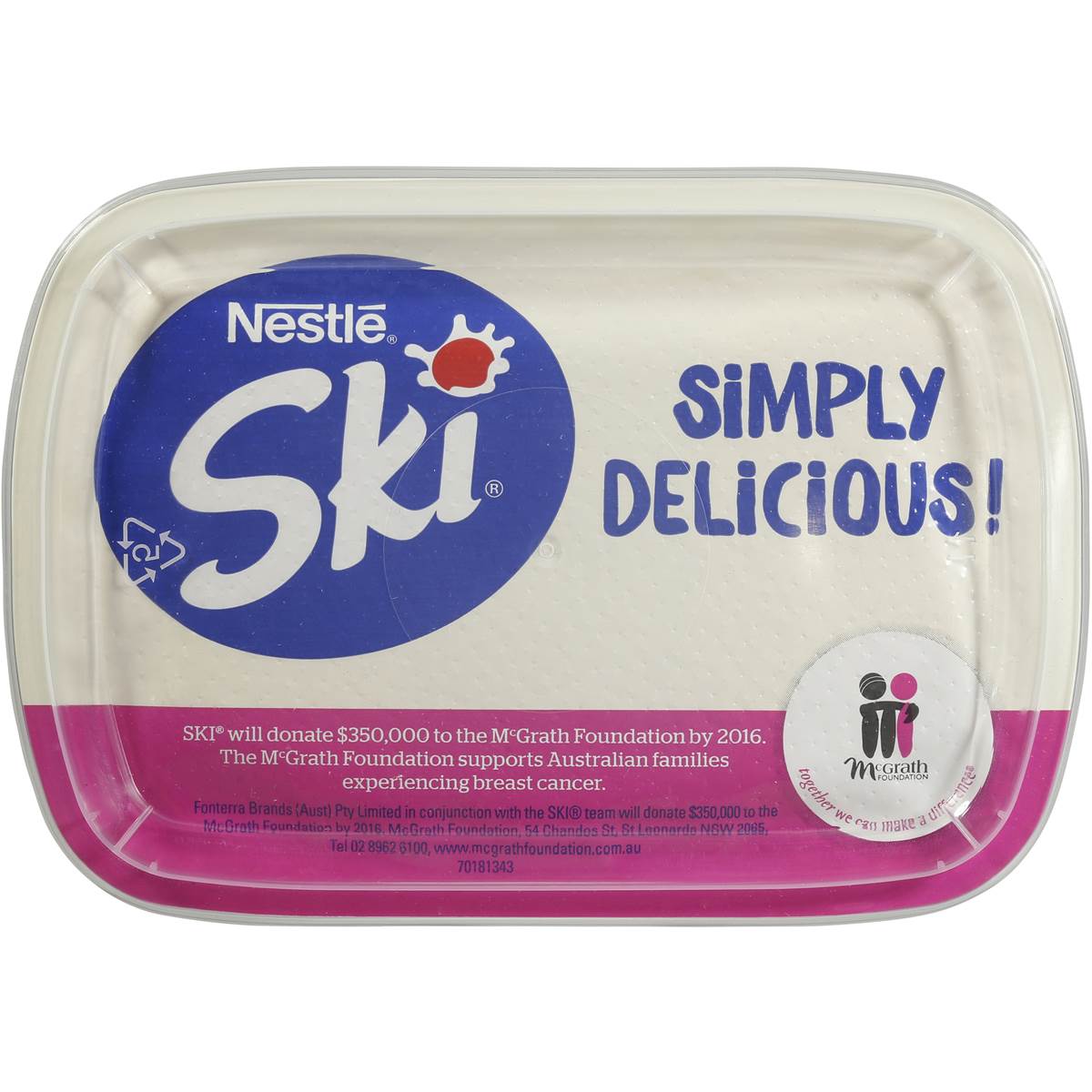 Ski Divine Boysenberry Creme Yoghurt 1kg Woolworths
