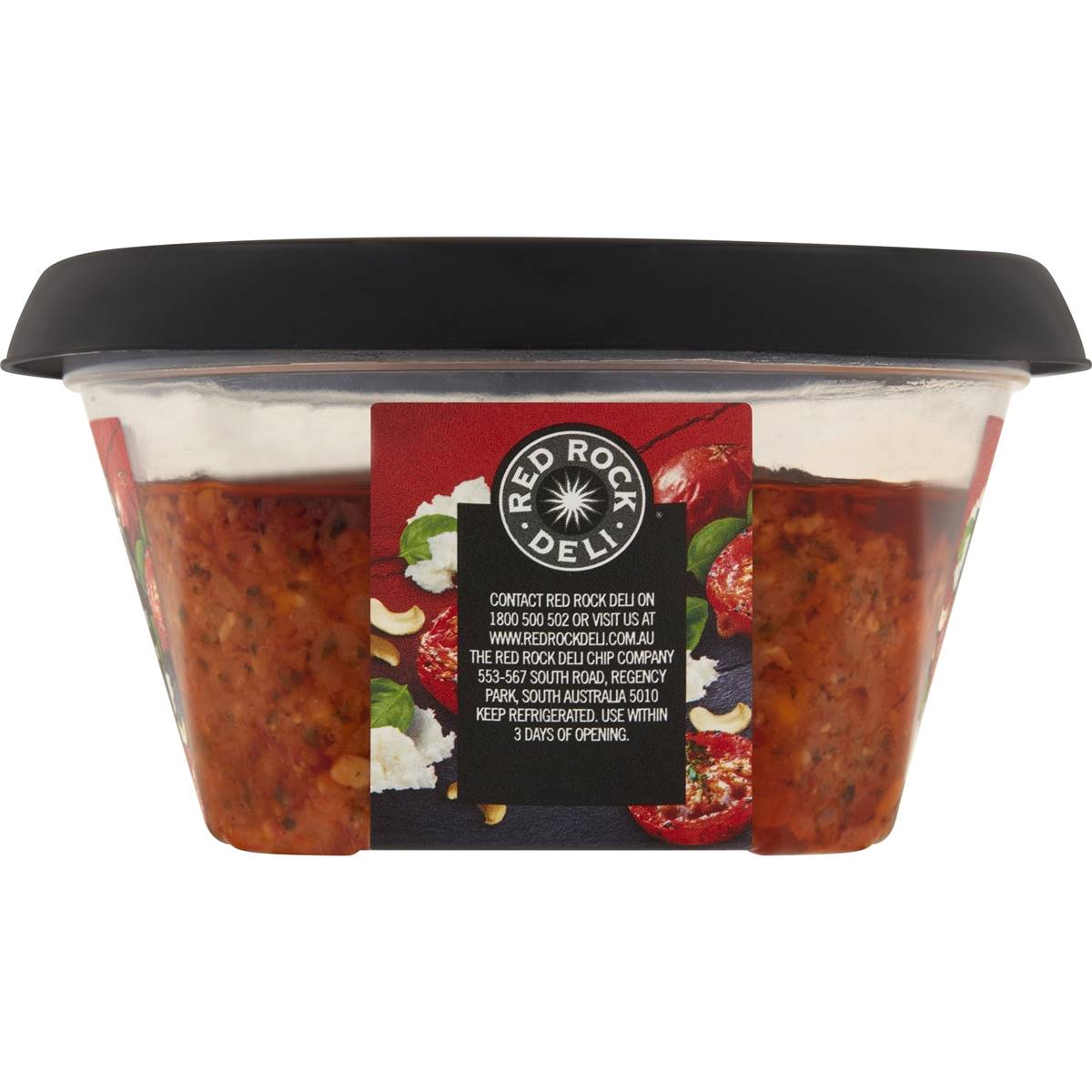 Red Rock Deli Roast Tomato Feta Basil & Cashew Dip 150g Woolworths