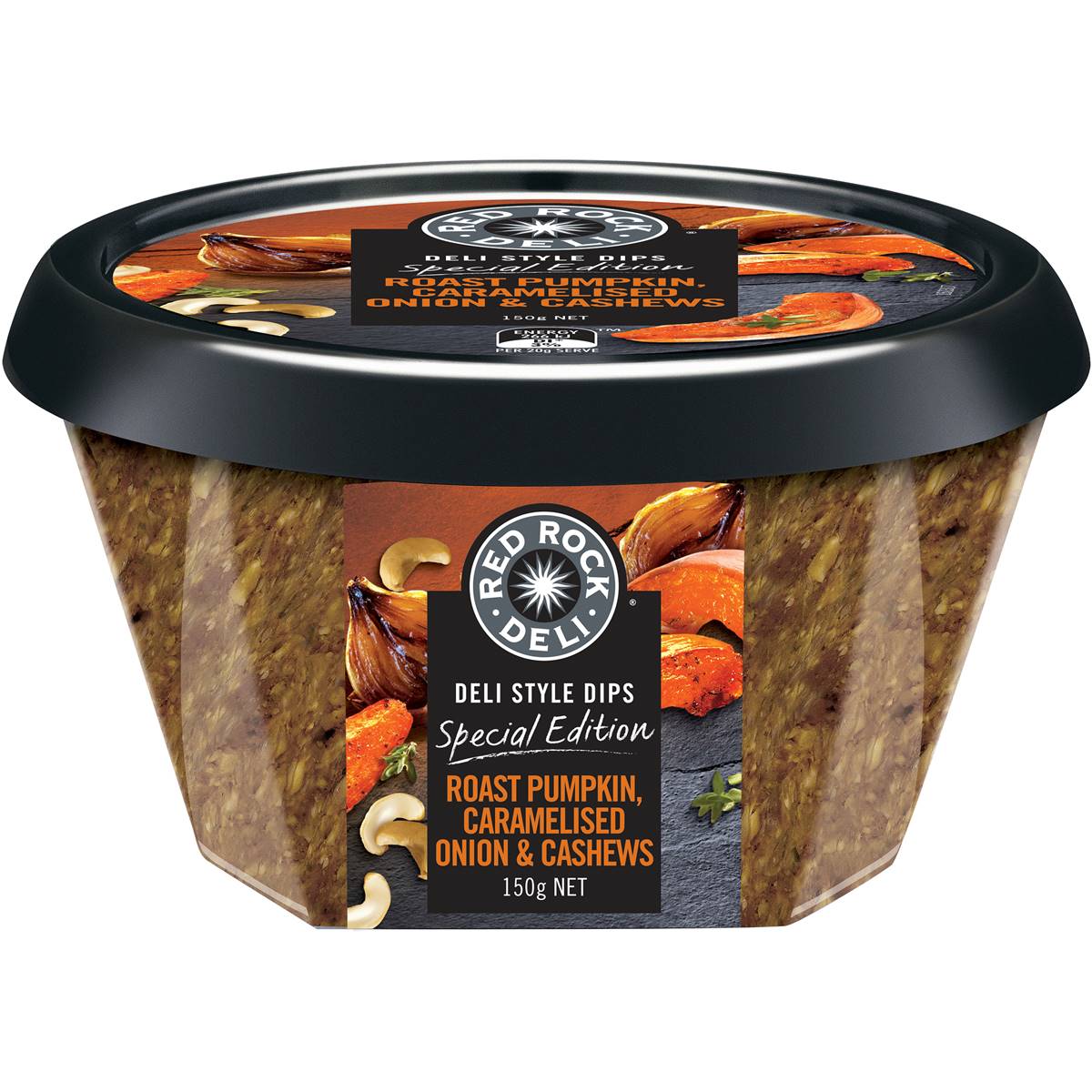 Red Rock Deli Roast Pumpkin Caramelised Onion & Cashew Dip 150g