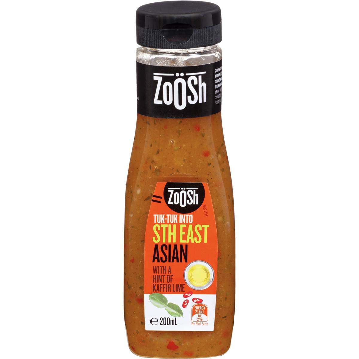 Zoosh South East Asian Dressing 200ml Woolworths