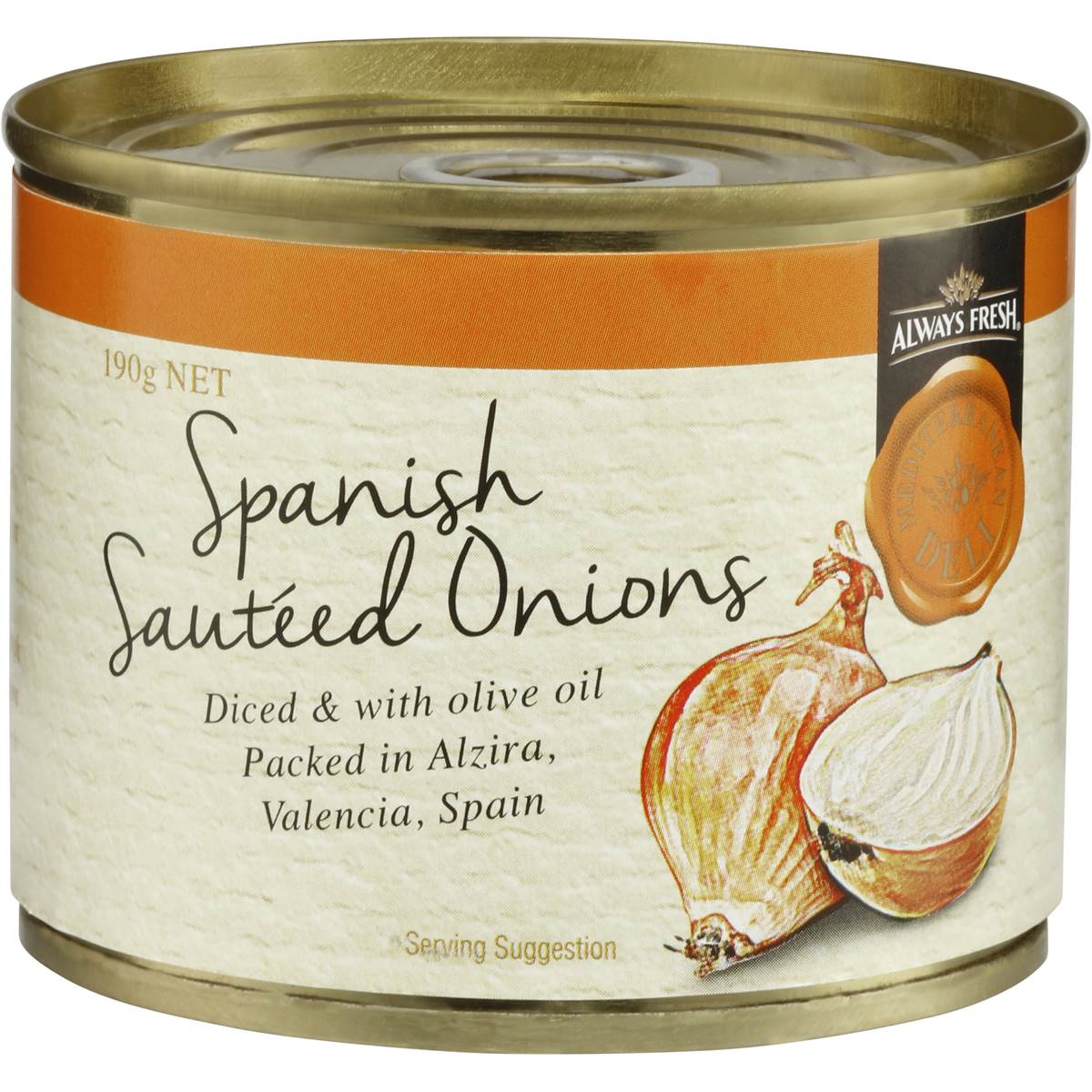 Always Fresh Medi Deli Spanish Sauteed Onions 190g Woolworths