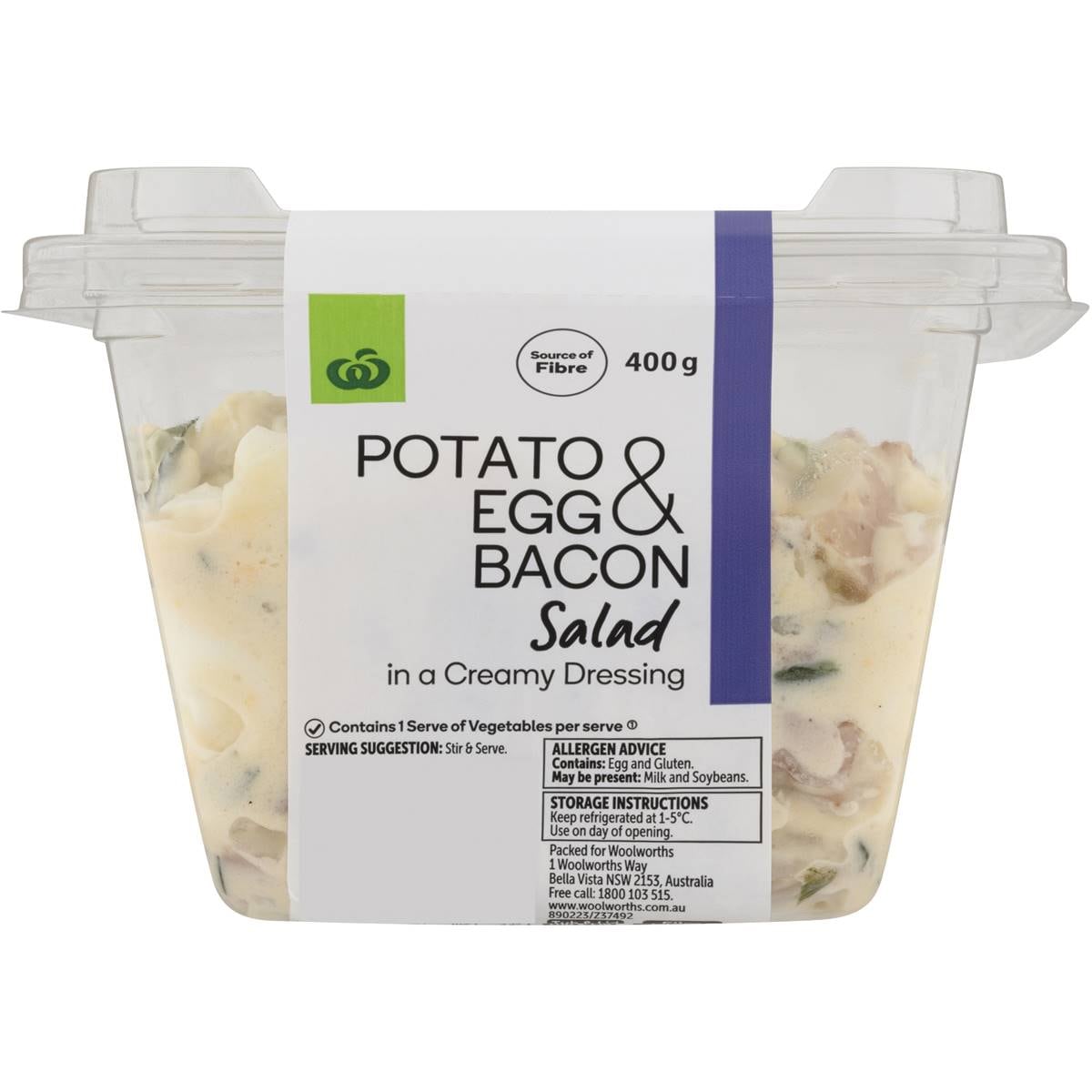 Woolworths Potato Egg & Bacon Salad 400g Woolworths