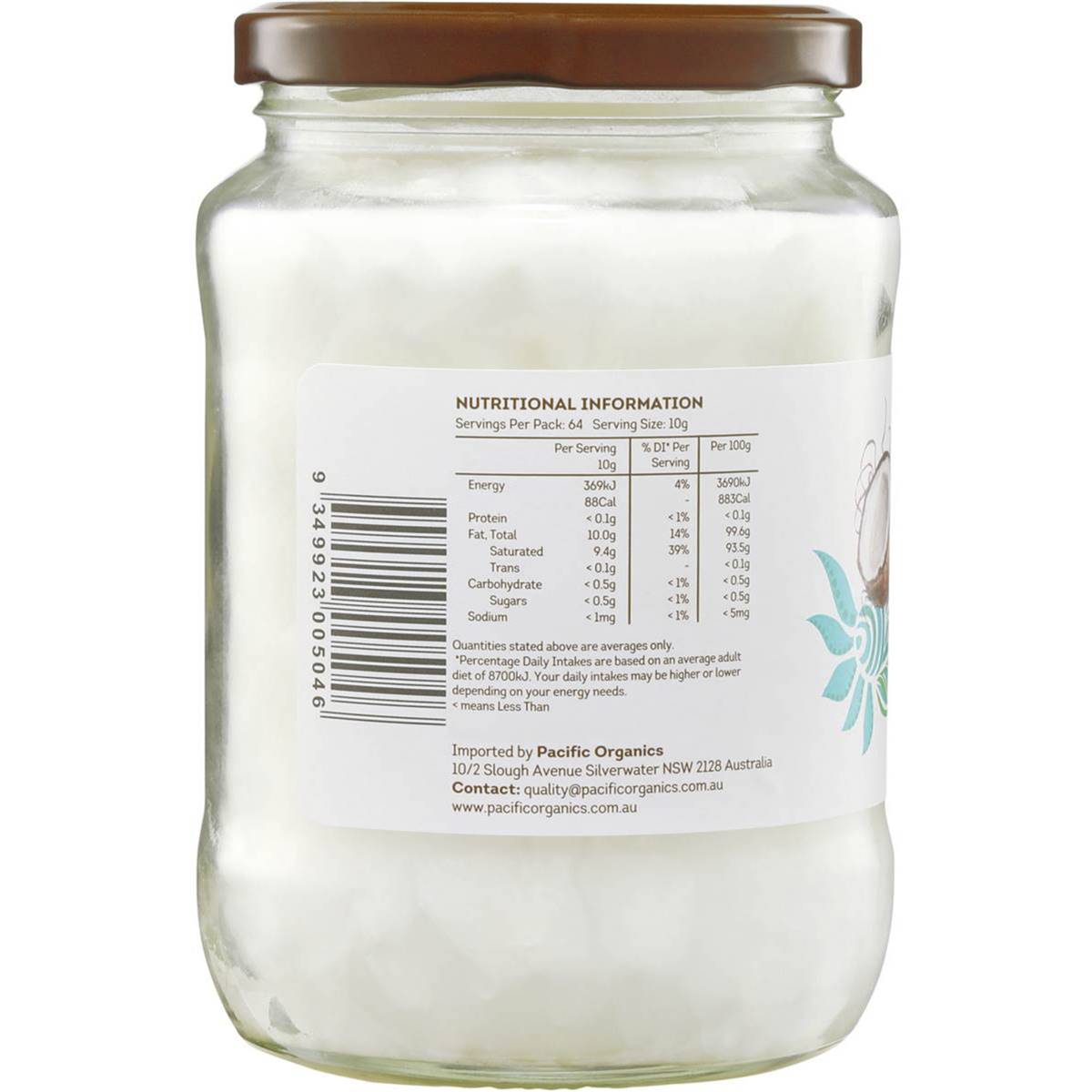 Pacific Organics Virgin Coconut Oil 700ml Woolworths