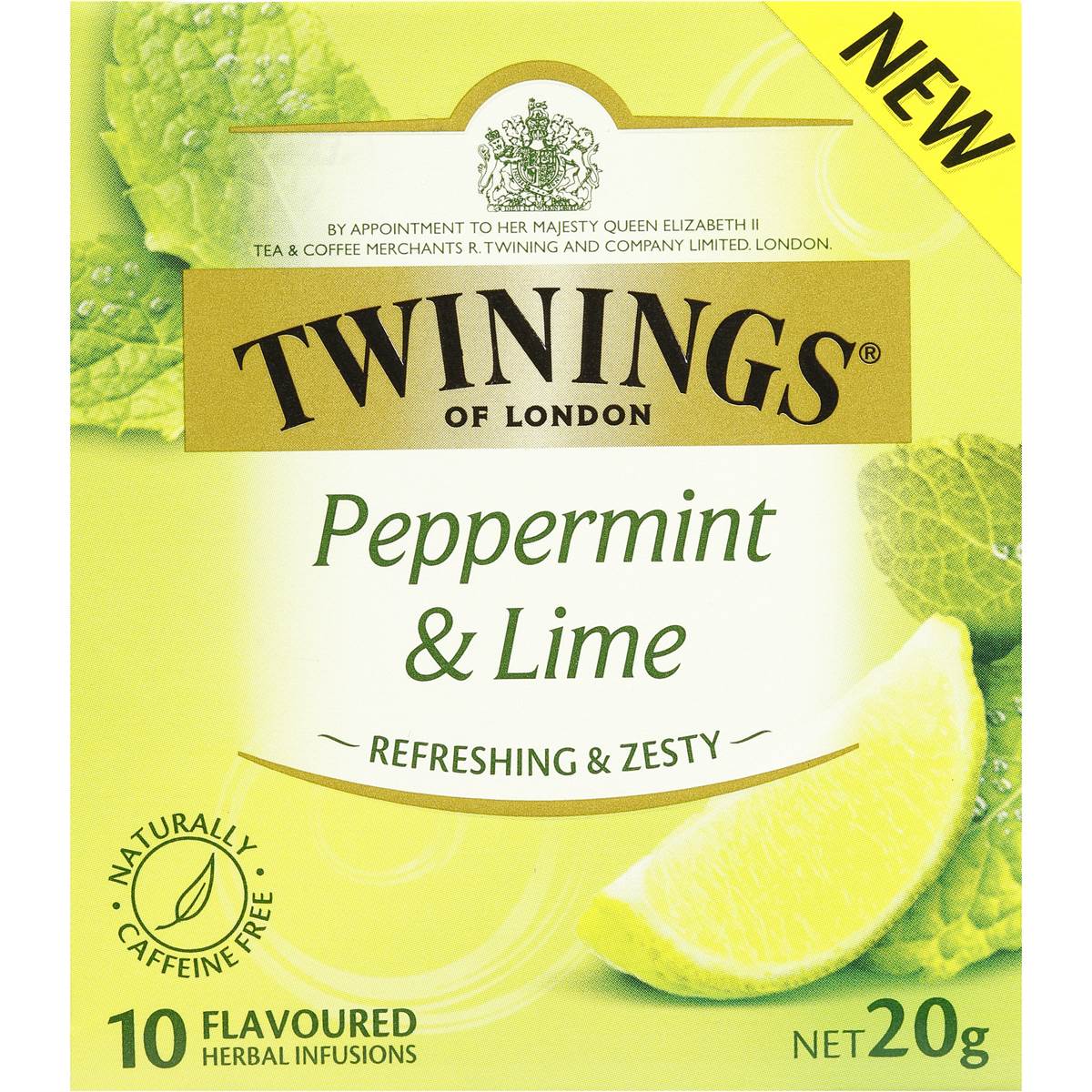 Twinings Peppermint & Lime Tea Bags 10pk Woolworths