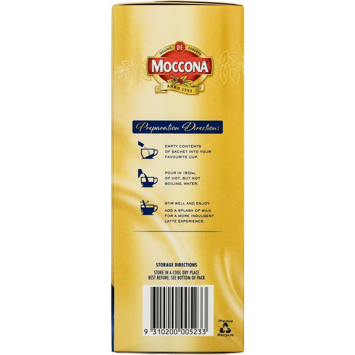 Moccona Coffee Sachets Vanilla Latte 150g 10 Pack Woolworths