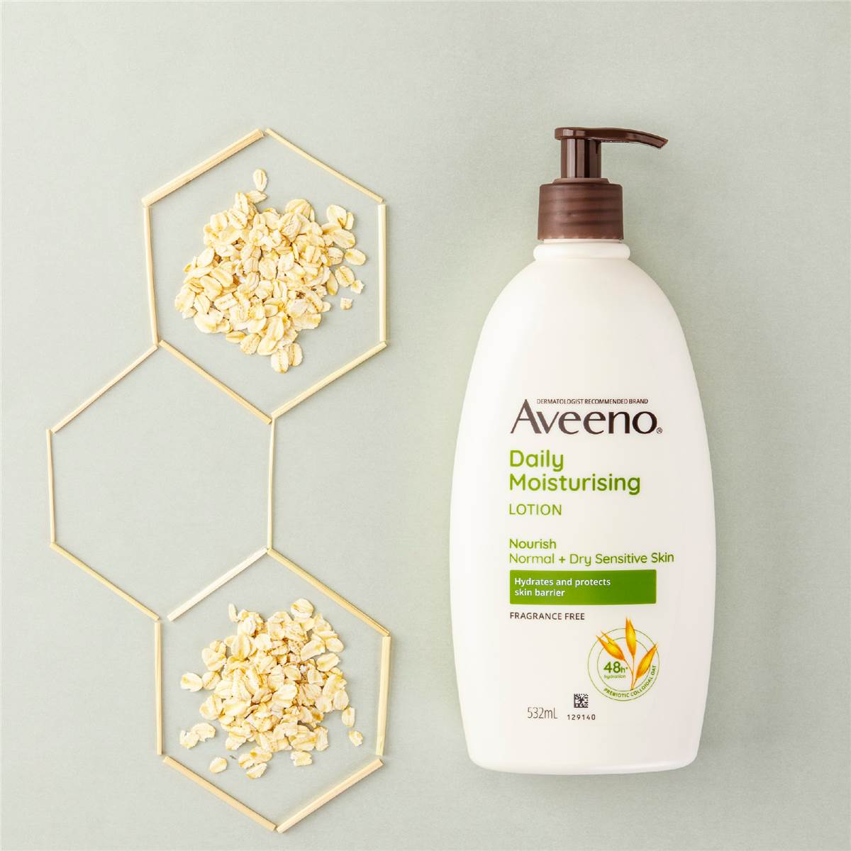 Aveeno Daily Moisturising Body Lotion Fragrance Free Sensitive Skin