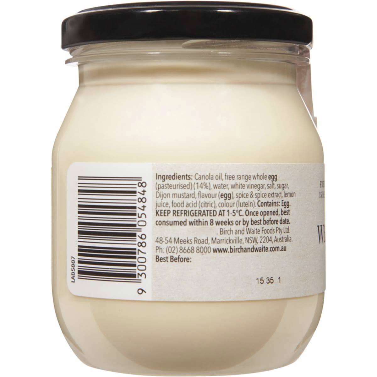 Birch & Waite Whole Egg Mayonnaise 250ml Woolworths