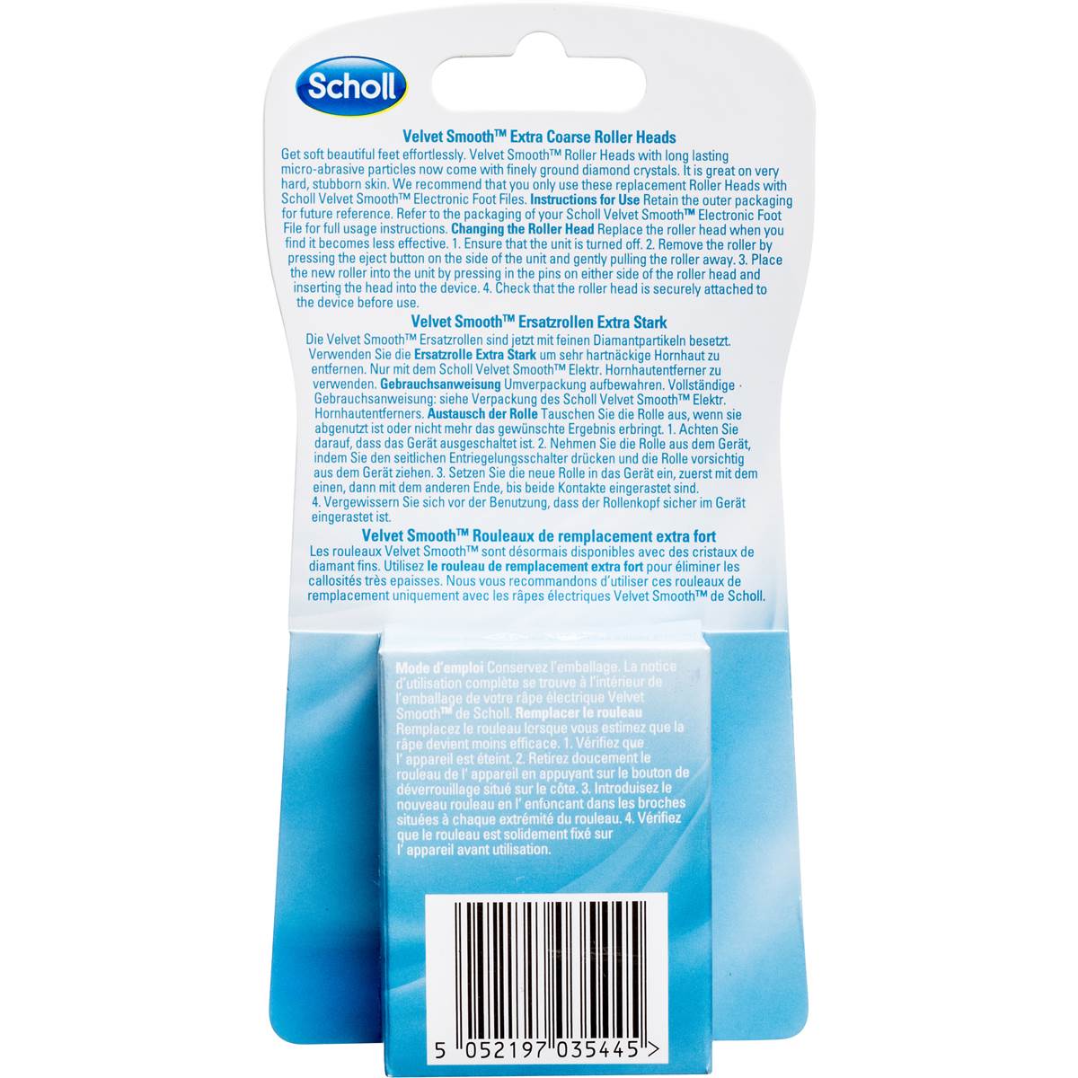 Scholl Velvet Smooth Electronic Foot File Extra Coarse Refill Each